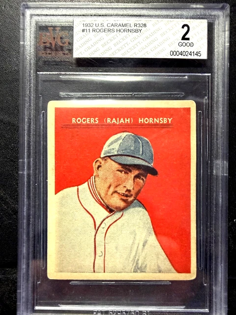 1932 Caramel Rogers Hornsby Rookie #11 BVG2 extrem selten