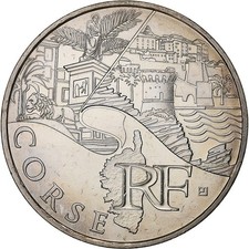 [#1309074] France, 10 Euro, Corse, 2011, Pessac, Silver, MS