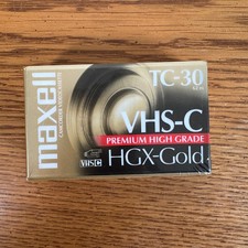 Maxell HGX-Gold TC-30 VHS-C Camcorder Videocassette Premium High Grade New