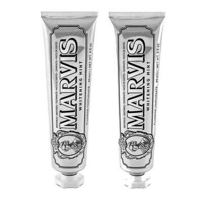 2X Marvis Whitening Mint Toothpaste 85ml –Natural Teeth Whitening Plaque Removal