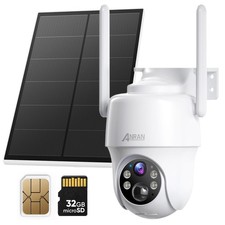 4G LTE Cellular Solar Security Camera Wireless Outdoor, No WiFi Solar Powered...