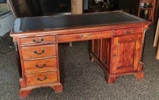 Executive Pedestal/Partner Desk with Matching Printer Pedestal Stand