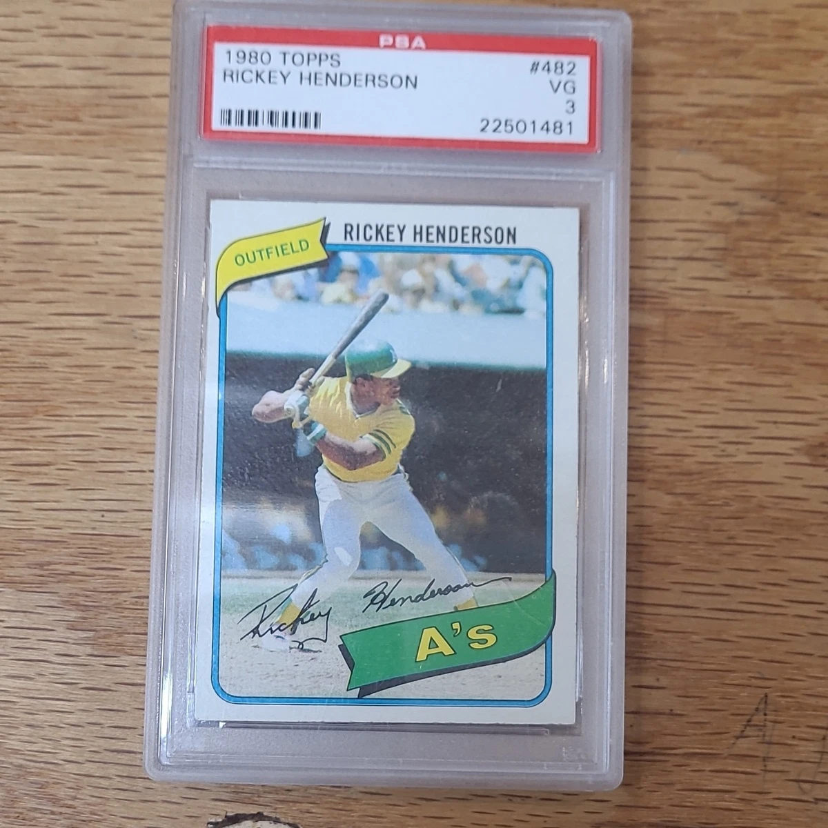 Topps Rickey Henderson Autographed Baseball Sports Trading Cards 