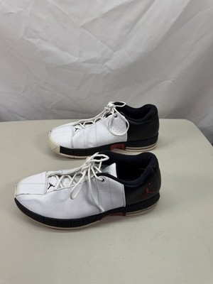 NIKE AIR JORDAN TEAM ELITE 2 LOW A01696-101 SHOES SIZE 8.5 MENS WHITE BLACK RED