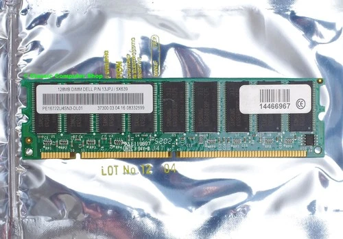Dell P/N 13JP1 / 5X639 128MB PC100 CL2 168-pin DIMM ECC SDRAM