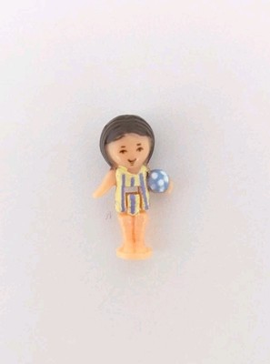 Vintage Polly Pocket 1993 Beach Cafe Bluebird Lulu Replacement Doll Figure