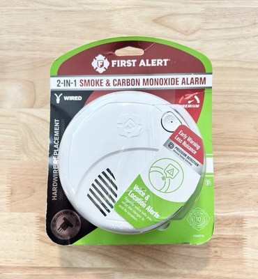 First Alert 2-in-1 Smoke & Carbon Monoxide Alarm Wired Voice Location *OPEN BOX*