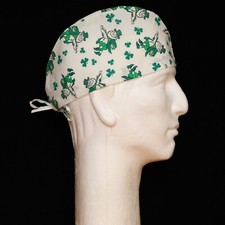 St. Patrick's Day Leprechaun Playing a Violin Theme Scrub Hat