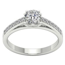 SI1 G 0.80 Ct Round Diamond Solitaire Anniversary Ring Appraisal 14K Solid Gold
