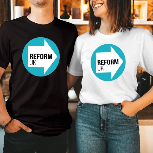 T-SHIRT (RF- 1) Vote REFORM UK Let's Make  Britain Great Farage Shirt
