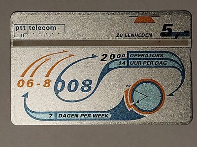 Niederlande - ptt telecom phoncard - Kwaliteit = Infodienst 7 Tage/Woche  - gebr