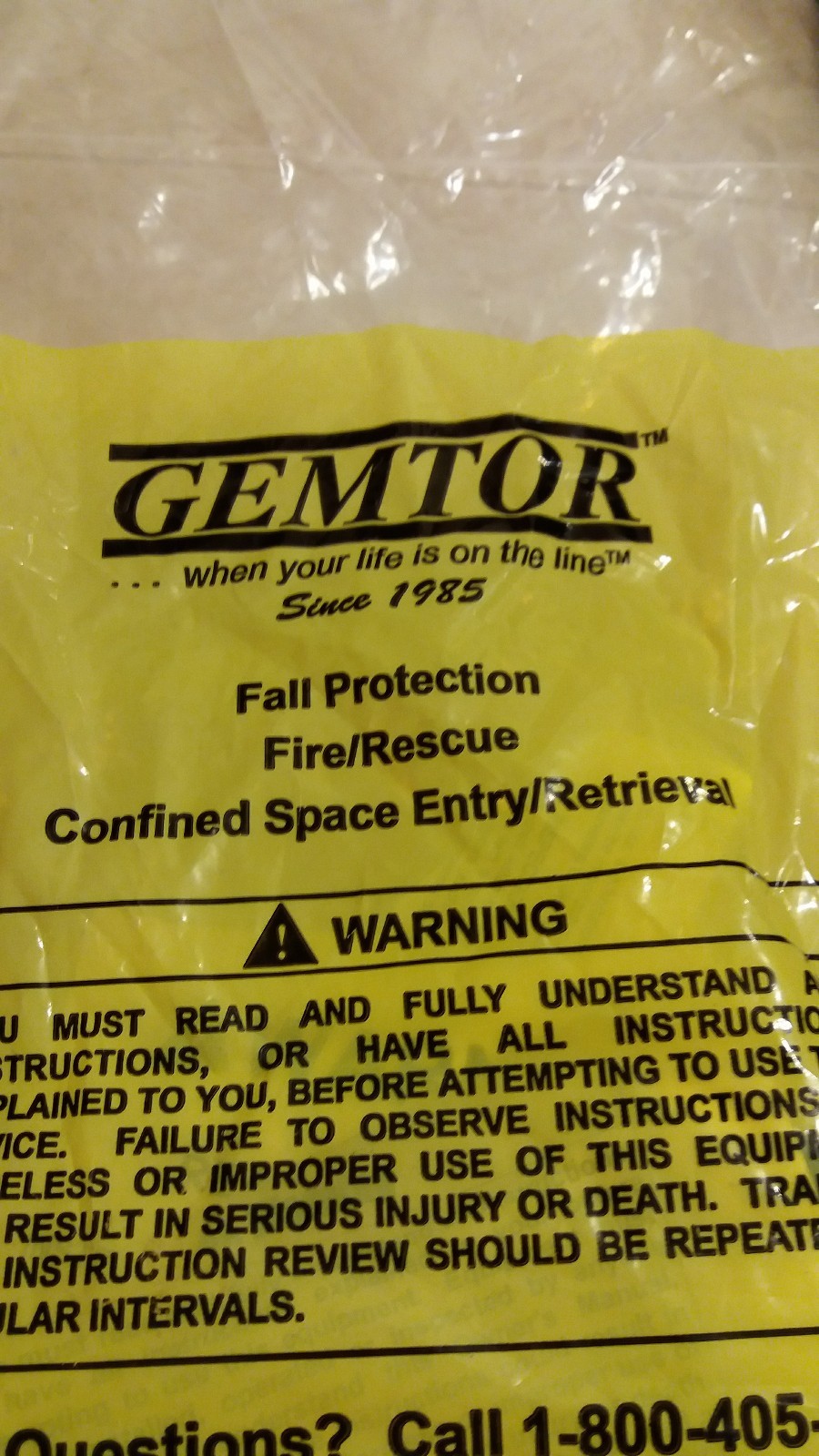 Gemtor Fall Protection Harness Choker, Anchor Tie Off 4 Feet NEW | eBay