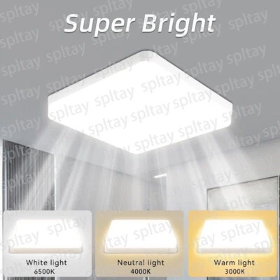 72W LED Ceiling Light Square Panel Down Lights Dimmable Bathroom Kitchen Lamp