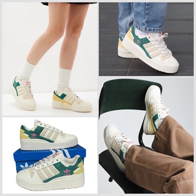 [ID7078] Adidas Women s Forum Bold Stripes  Chalk White  Casual Sneakers