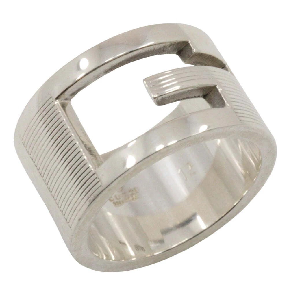 Bague Gucci Logo G Argent Argent Bijoux Authentique