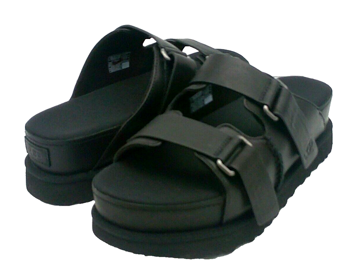 UGG GOLDENSTAR HI SLIDE WOMEN SANDAL LEATHER BLACK US 10 /UK 8 /EU