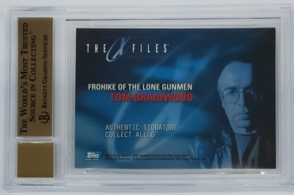 1998 Topps the X-Files Fight the Future Autograph Tom Braidwood BGS 9.5 Gem Mint - Image 2 of 3