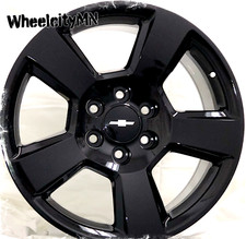 20 Gloss Black 5806 Replica Wheels Fits 2021 Chevy Tahoe Suburban Rst 6x5.5 27