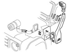 Land Rover Defender 200 Tdi Safari Snorkel Raised Air Intake Kit - DA3024
