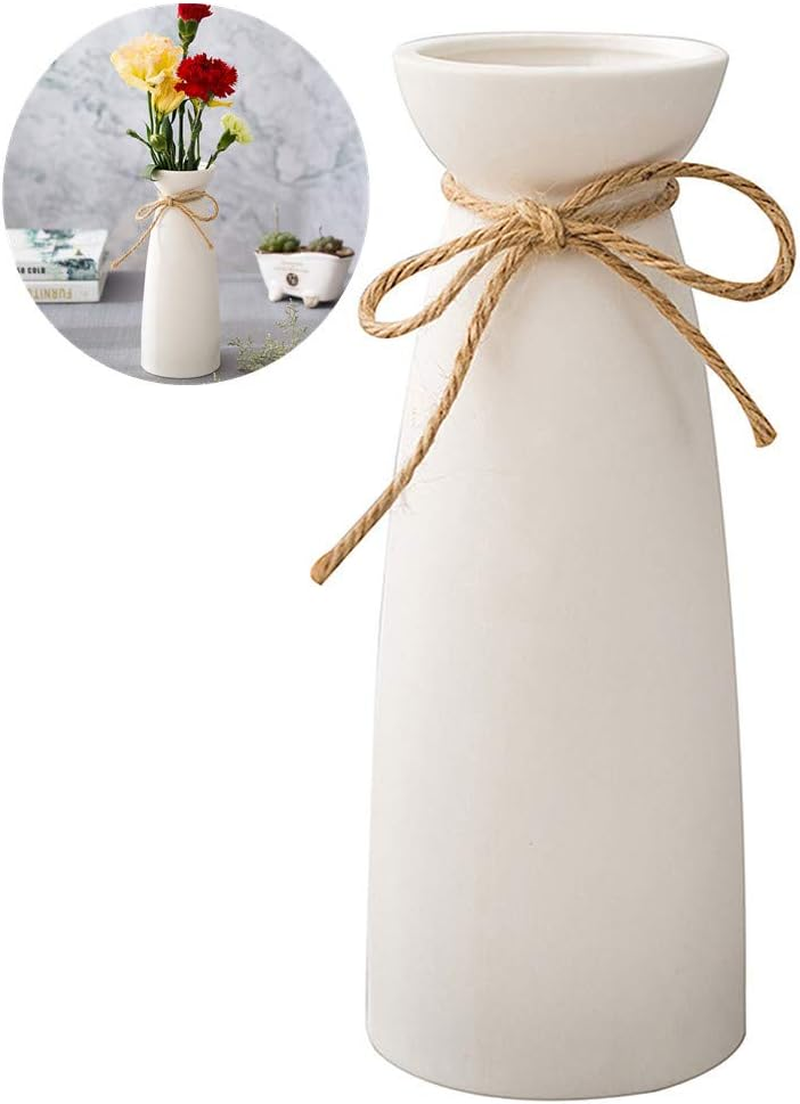 White Ceramic Vase Modern Home Decoration Porcelain Vase Vase Matte Design (-735