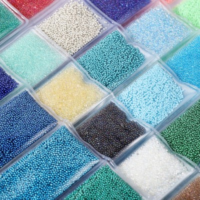 6 Bags Ornament Trimmings Clothes Bead Manicure Glass Gel Nail Crafts Jewelry