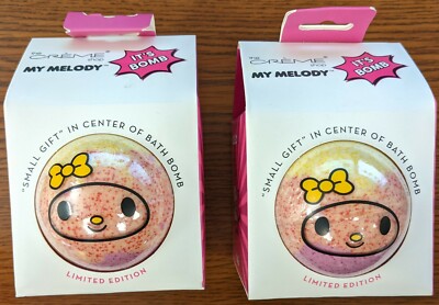 LOT OF 2 - THE CREME SHOP MY MELODY LIMITED EDITION BATH BOMBS 4.23OZ EACH