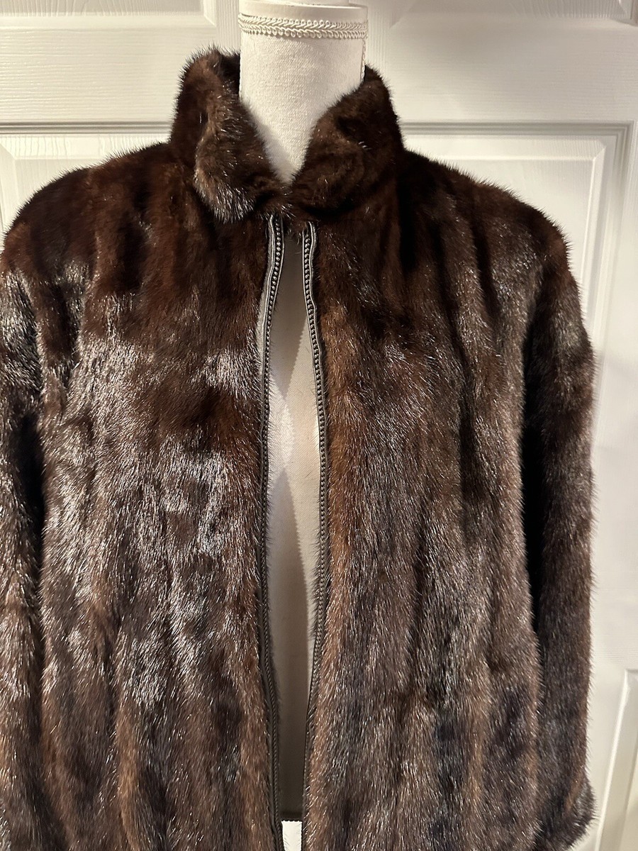 Women's Saga Furs Mahogany Mink Jacket Fur Coat Size XL | eBay