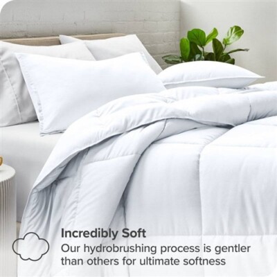 All Season Super Soft Down Alternative Comforter  White U CHOOSE SIZE