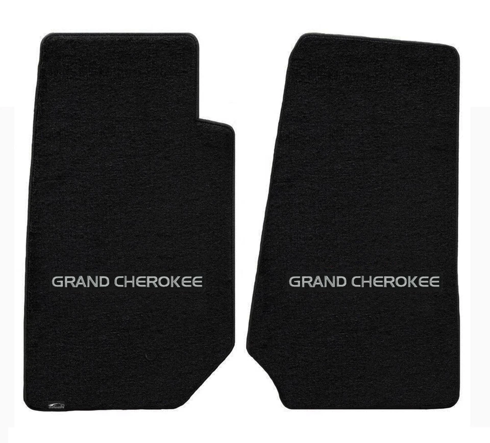¡Nuevo! Alfombrillas Jeep Grand Cherokee Velourtex 1993-2010 negras con logotipo bordado Foto 4 de 4