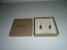 Sundance Periwinkle Blue Stone Sterling Silver Earrings New In Box