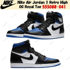 Nike Air Jordan 1 Retro High OG Royal Toe 555088-041 Men's Size