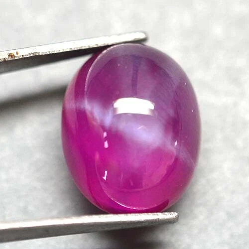 12.65 Ct 14x11.3 MM Pink Red Ruby Star Sapphire 6 Rays Lab Corundum RRS8714 - Image 3 of 4