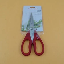 KitchenAid Shears Red Kitchen Utility Scissors Stainless-Steel Blades KE351OHERA