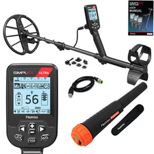Nokta Simplex Ultra Waterproof Metal Detector with 11" DD Coil and Pinpointer
