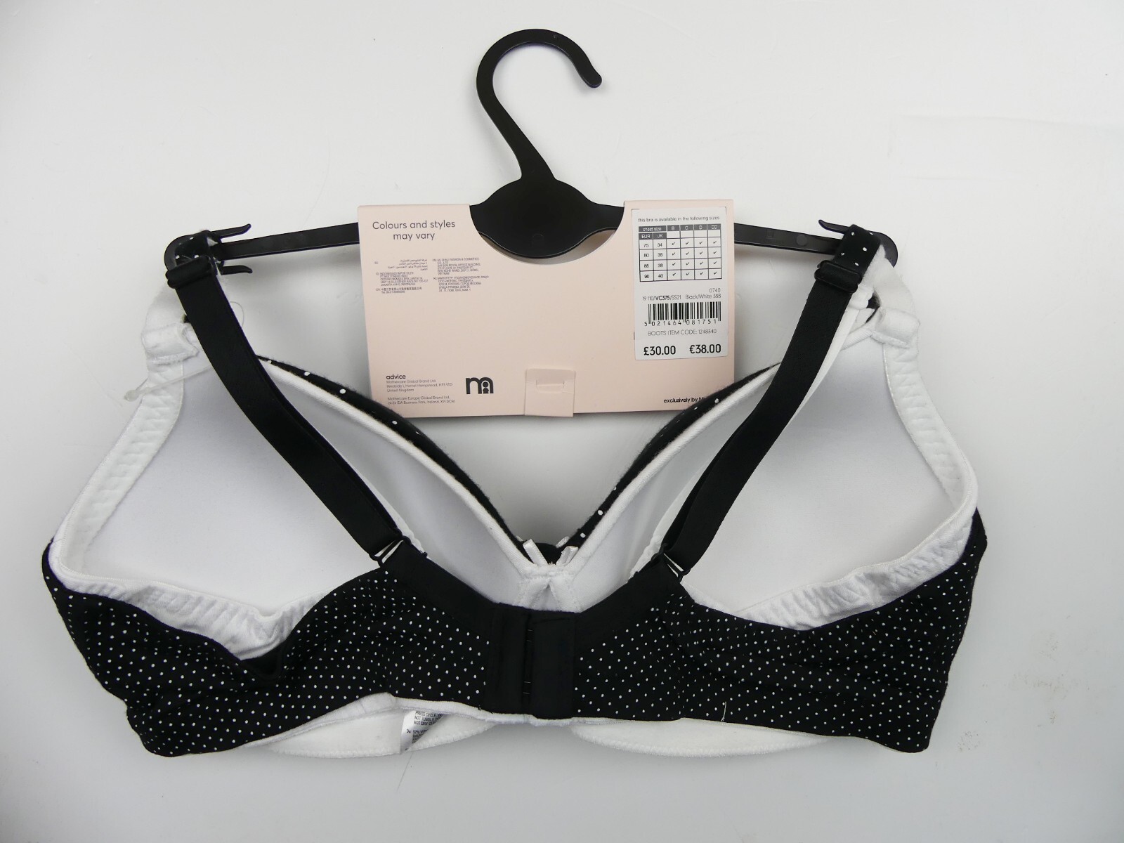 Maternity Nursing Bra Two Pack Mothercare T Shirt Type Support RRP £30.