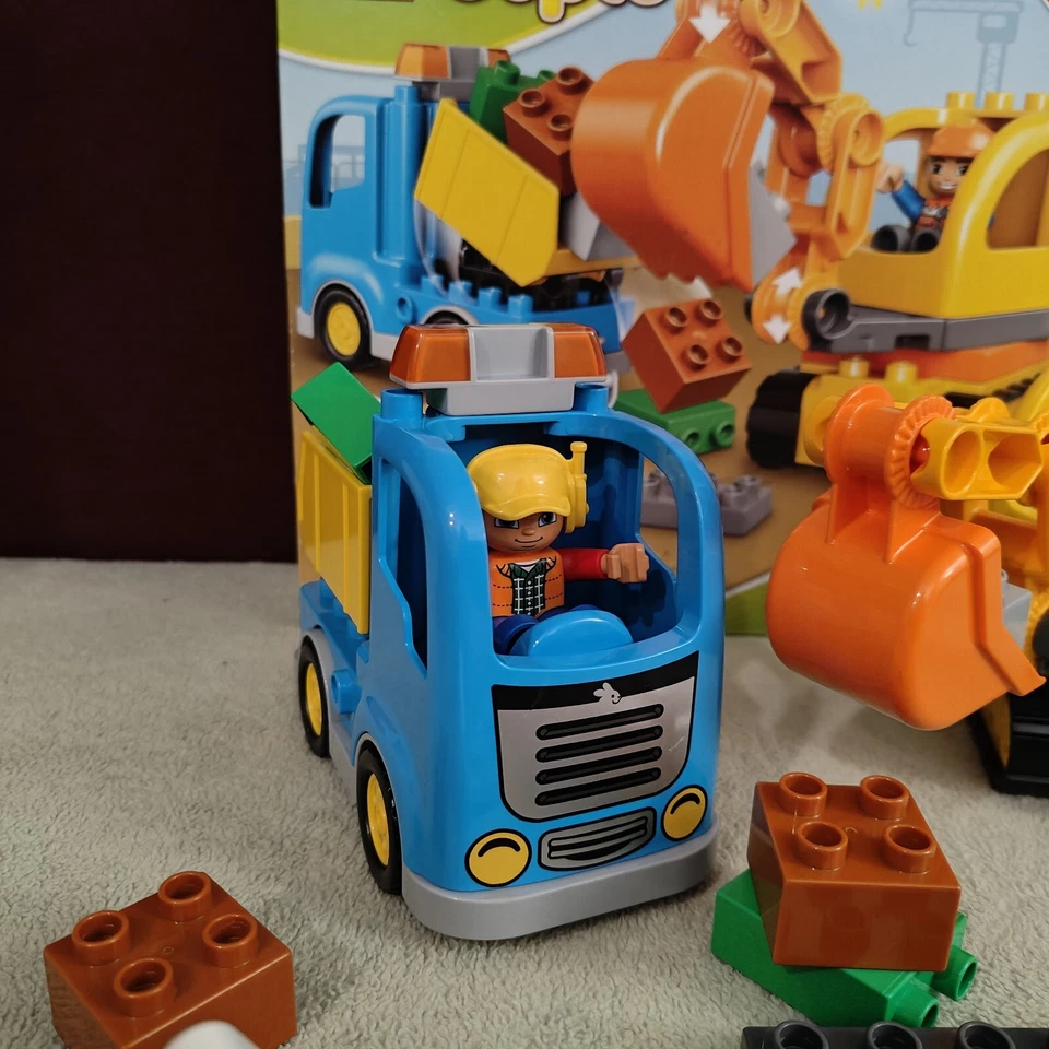 Lego Duplo 10812 - Camion de Chantier et Pelleteuse - Boite Notice grue Complet - Photo 4/4