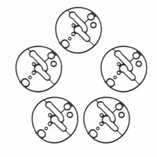5 pcs 698781 Gasket-Float Bowl-Fluorine Made O-Ring Fits for Nikki Carburetors