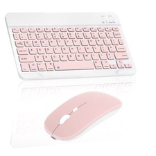 Rechargeable Bluetooth Keyboard and Mouse Combo Ultra Slim Full-Size Keyboard