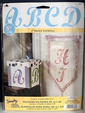 Reusable Paper Stencils by Simply Stencils. 5" Letters. New in original package