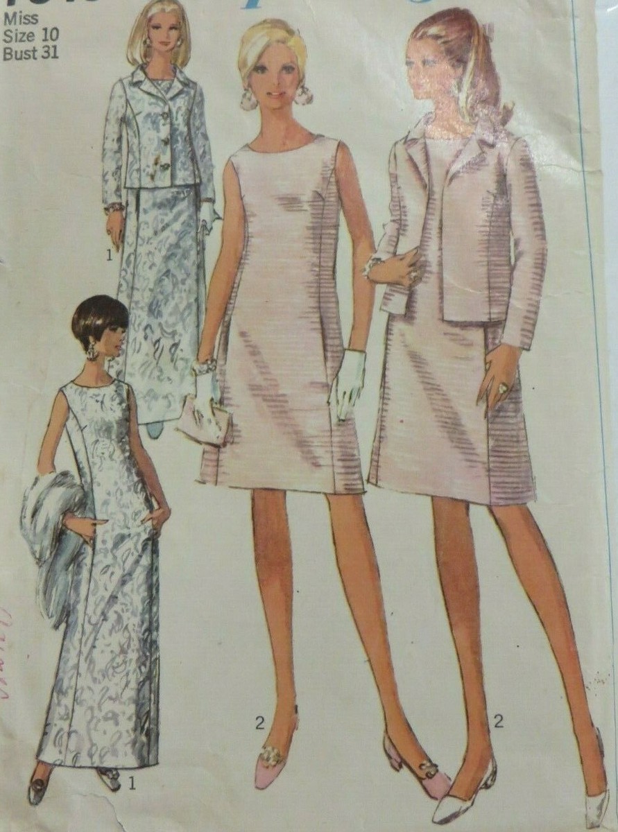 simplicity a line dress 1960's Simplicity Girl's A-Line Dress with Two Sleeve Lengths Pattern -  UC/FF - Breast 28"