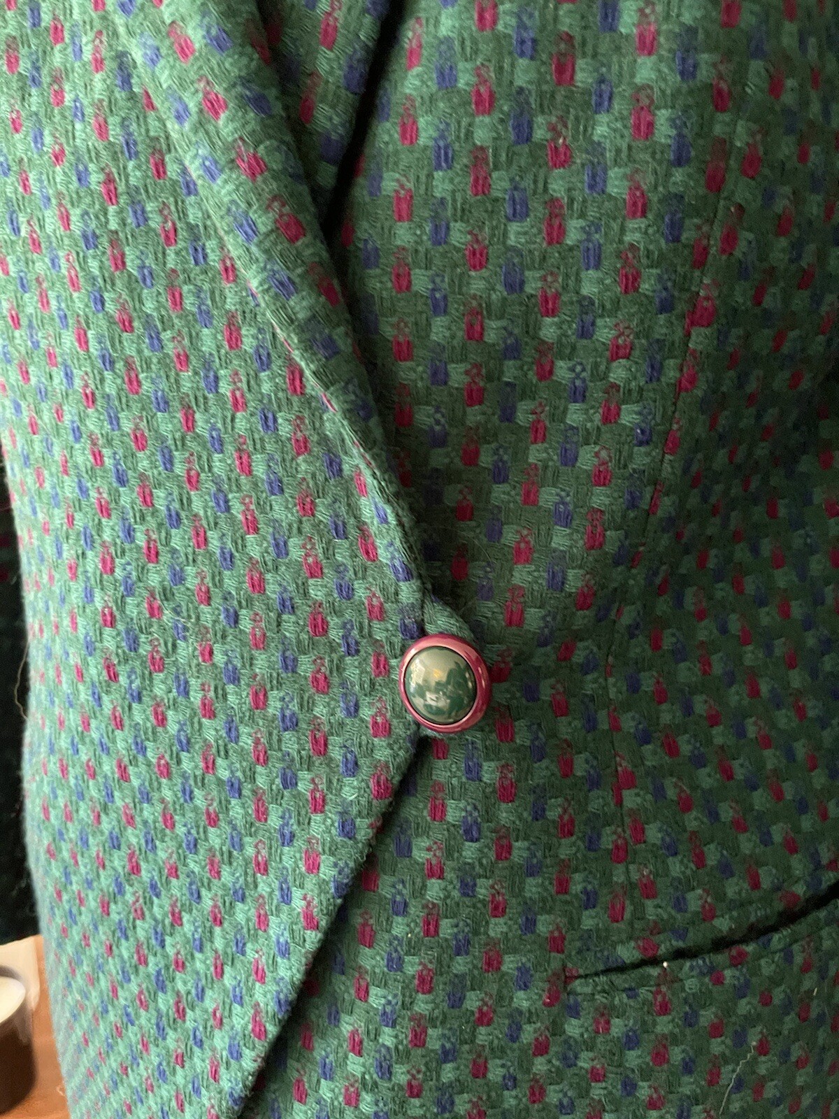 Vintage Pendleton Blazer- turquoise and purple Si… - image 3