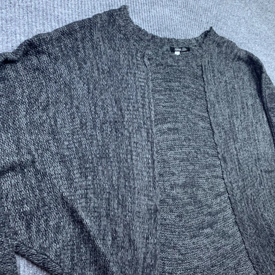 Kensie Womens Heathered Boho Dolman Sleeve Sweater M Cozy Minimalist Capsule - Image 4 of 4