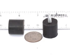 1” Tall x 1 1/4" Dia Natural Rubber Feet for Electronics, Audio, Stereo + Screws