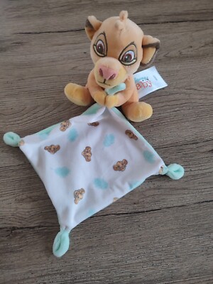 Roi Lion Doudou BÃ©bÃ© Doudou Plat Simba Roi Lion Bleu Jaune