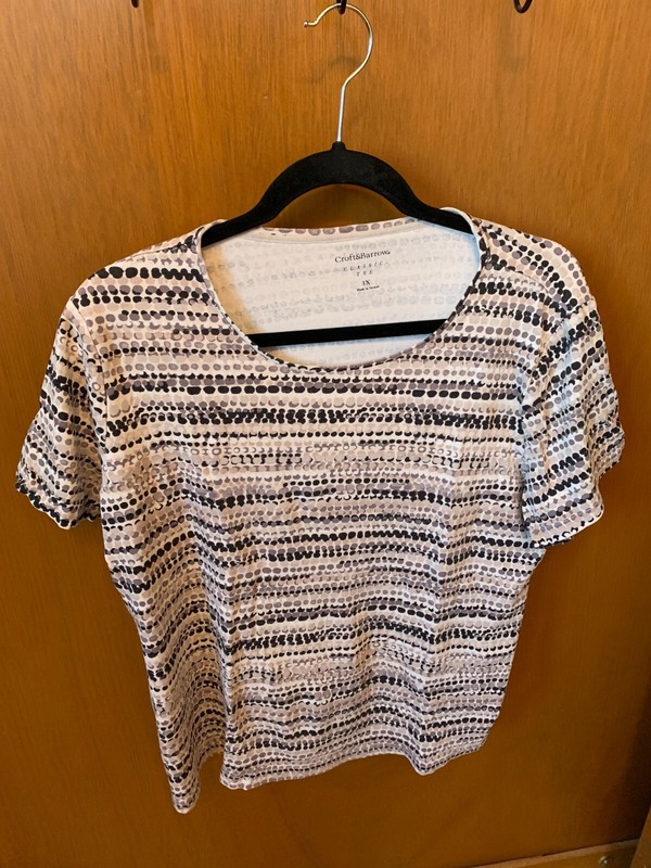 Striped t shirt; Croft & Barrow, Size 1X