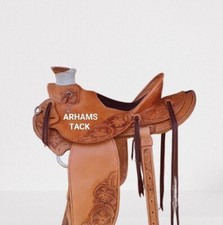 Handmade Western Wade Saddle Pleasure Saddle Roping LeatherSaddle Free Shipping