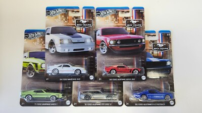 Hot Wheels 60 Year Silver Series Set of 5 w/'65 Ford Mustang 2+2
