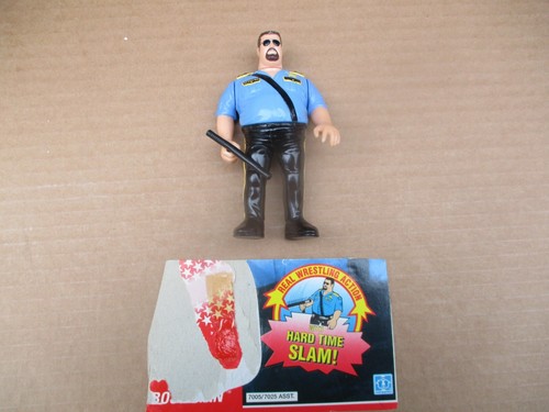 1990 Hasbro Big Boss Man WWF WWE Bio card Wrestlin...