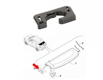 Gancio Supporto Cappelliera Per Fiat 500X - Originale Destro DX - Foto 6