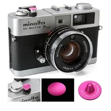 Pink Metal Soft Digital Camera Shutter Button Concave For Fujifilm Leica Canon